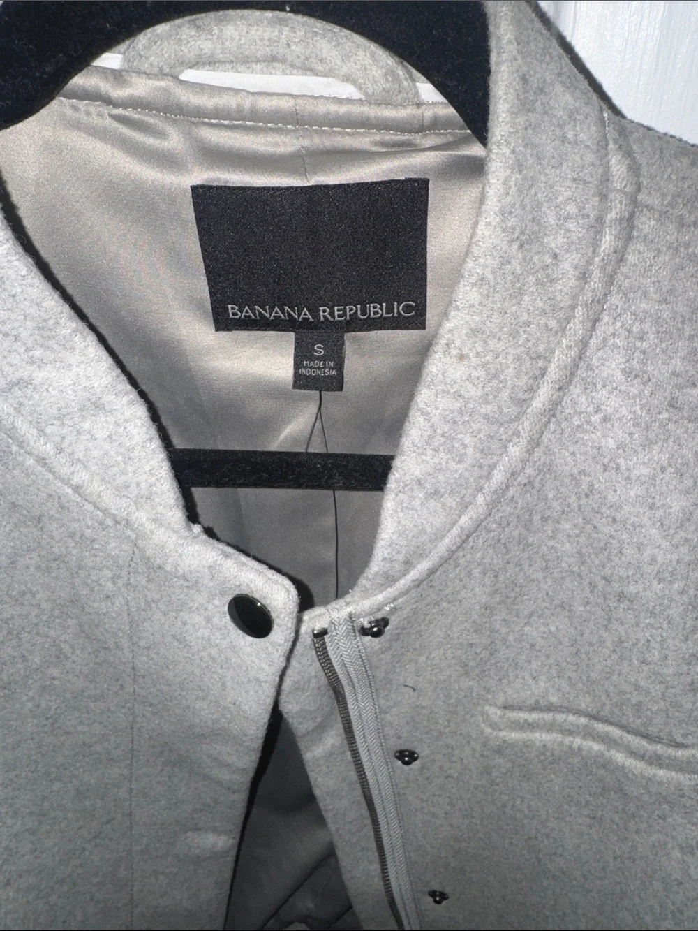 Banana Republic Gray Bomber Jacket